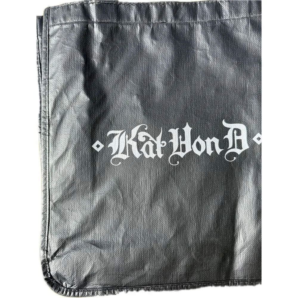 Kat Von D TOTE BAG 13 inch 'KISS MY STUDDED LIPS' Studded Kiss*RARE* NWOT